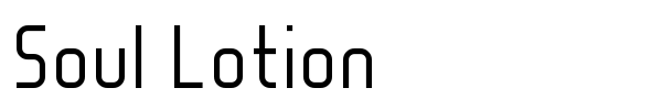 Soul Lotion font preview